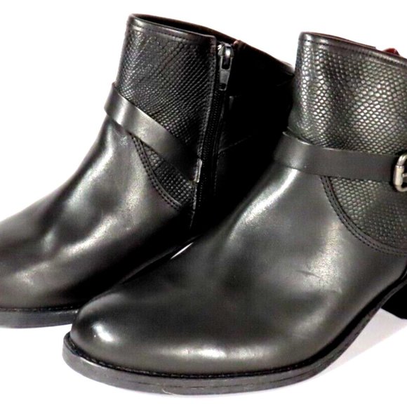 Umberto Raffini Alexa Booties Ankle Boot Buckle Black Women's Size EU 41- US 9.5 - Picture 1 of 12